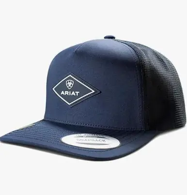 Ariat® Navy with Rubber Patch Snapback Cap - Brands