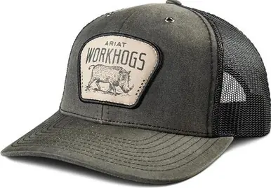 Ariat® Charcoal/Black Workhogs Patch Cap - Brands