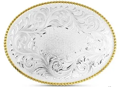 Montana Silversmiths® Classic Western Two-Tone English Letter Buckle