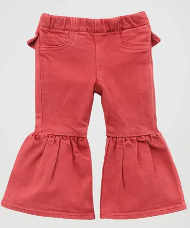 SALE Wrangler® Infant/Toddler Vibrant Chili Pullup Ruffle Leg Flare Jeans - Sale Barn