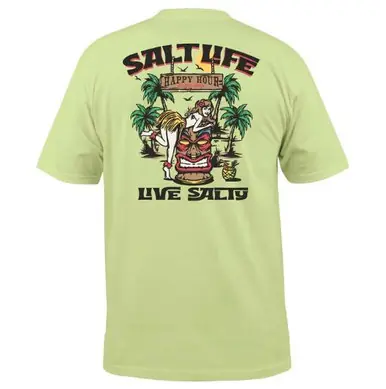 SALE Salt Life® Men's S/S Lime Tiki Hour T-Shirt