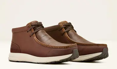 SALE Ariat® Men's Spitfire Brown Crocodile Print Casual Shoes - Sale Barn