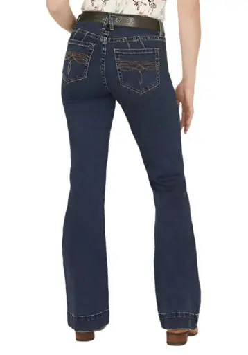SALE Rock & Roll Denim® Ladies' MR Boot Stitched Trouser Jeans - Sale Barn