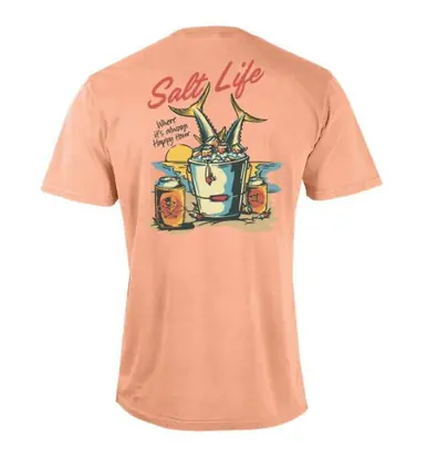 SALE Salt Life® Men's S/S Grapefruit Kick Back Beach T-Shirt