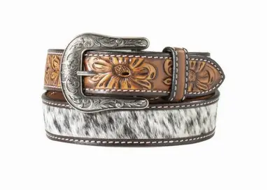 Angel Ranch® Ladies' Calf Hair/Sunflower Embossed Belt - Accessories