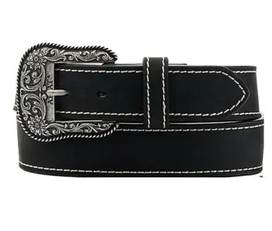 Ariat® Ladies' Black with White Stitching Belt - Brands