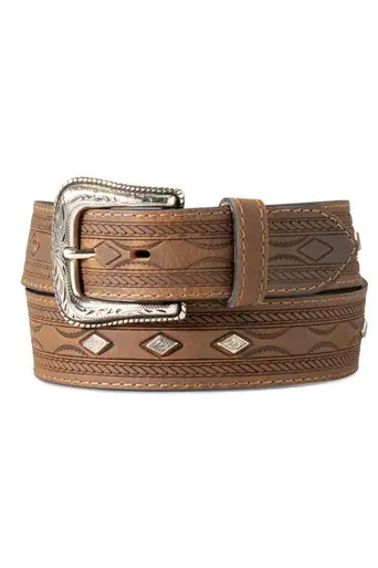 Ariat® Men's Medium Brown Aztec Diamond Concho Belt - Brands