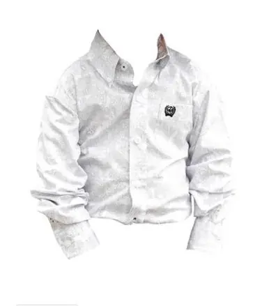 Cinch® Infant Boys' L/S White/Grey Paisley Button Shirt - Brands