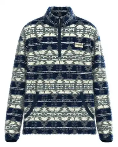 Hooey® Boys' Navy/Cream Aztec Bear Fleece 1/4 Zip Jacket - Brands