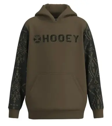 Hooey® Boys' Brown/Aztec Sleeves Legendary Hoodie - Brands