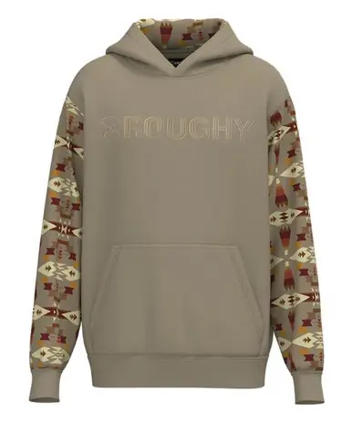 Hooey® Boys' Tan/Aztec Sleeves Roughy Hoodie - Brands