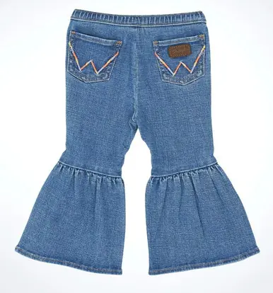 Wrangler® Little Girls' Ruffle Leg Flare Jeans in Reign - Brands