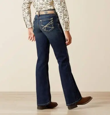 Ariat® Girls' Alina Dark Wash Boot Cut Jeans in Naomi - Brands