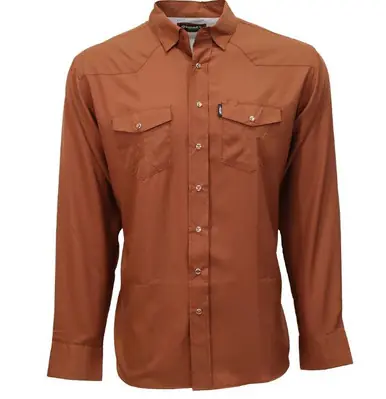 Hooey® Boys' L/S Solid Rust Pearl Snap Shirt - Kids
