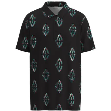 Hooey® Youth S/S Weekender Black/Turquoise Aztec Polo Shirt - Kids