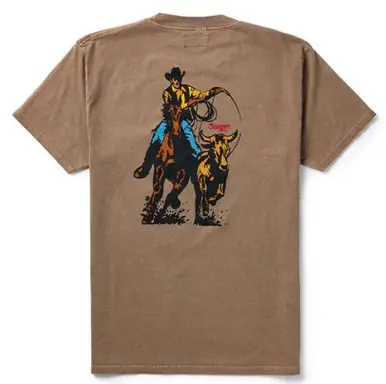 Seager® Men's S/S Pigment Brown Rodeo Series T-Shirt