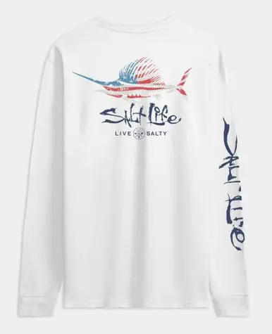 Salt Life® Men's L/S White Sailfish 'N Bones T-Shirt