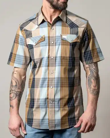 Kimes Ranch® Men's S/S Plaid Chico Snap Shirt - Mens