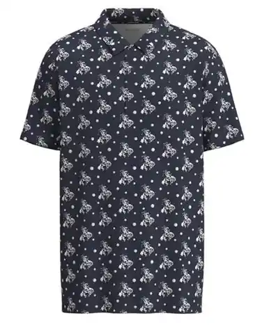 Hooey® Men's S/S Navy/White Cowboys Print Weekender Polo Shirt - Mens