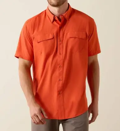 Ariat® Men's S/S Paprika Red VentTEK Outbound Classic Fit Button Shirt - Mens
