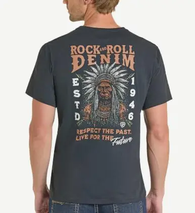 Rock & Roll Denim® Men's S/S Black Navajo Graphic T-Shirt