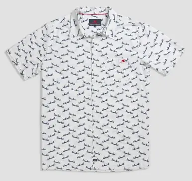 Beach & Barn® Men's S/S Fun Run Button Sport Shirt - Mens