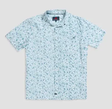 Beach & Barn® Men's S/S Slate Woodlands Sport Button Shirt - Mens