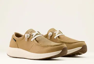 Ariat® Men's Light Tan/Distressed Croc Print Buckeye Waterproof Shoes - Brands