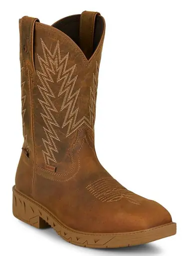 Justin® Men's Brown Prodigy Blinder Square Steel Toe Work Boots - Footwear