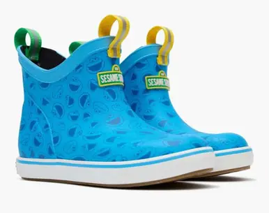 XTRATUF® Kids' Sesame Street™ Cookie Monster Blue Ankle Deck Boots - Footwear