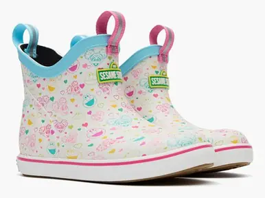 XTRATUF® Girls' Sesame Street™ White/Multi Ankle Deck Boots - Footwear