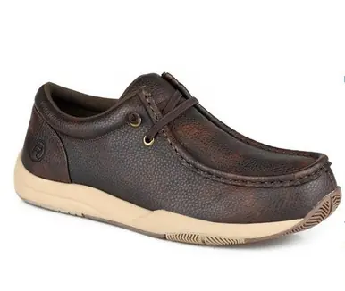 Roper® Men's Vintage Brown Leather Casual Shoes - Footwear