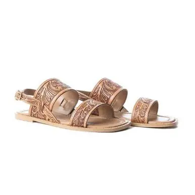Myra® Ladies' Natural Wildflower Wanderer Flat Sandals - Footwear