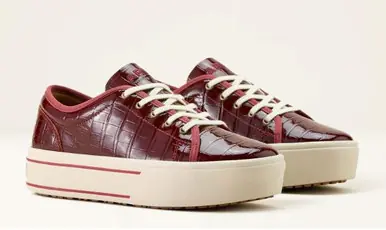 Ariat® Ladies' Luxe Dubonnet Burgundy Croc Print Skylar Shoes - Brands