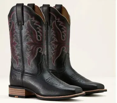 Ariat® Ladies' Black Obsidian Olena Square Toe Boots - Brands