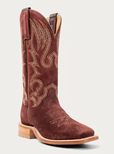 Hyer® Ladies' Burgundy Roughout Augusta Square Toe Boots - Footwear
