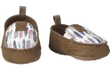 Ariat Lil Stompers® Infant Girls' Anna Brown/Feathers Casual Shoes - Brands