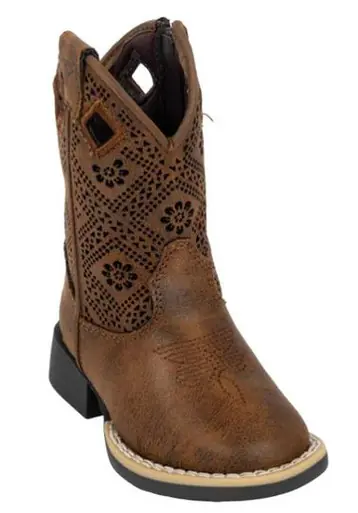 Twister® Toddler Prue Brown Zippered Square Toe Boots - Footwear
