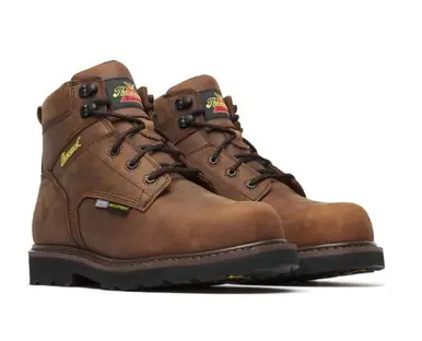 Thorogood® Men's Brown Jobsite Series WP 6″ Crazy Horse Comp Round Toe I-MET Wook Boots