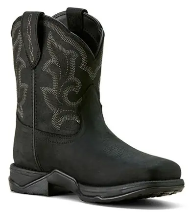 Ariat® Ladies' Black Anthem II Shortie WP Square Toe Boots - Brands