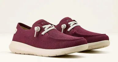 Ariat® Ladies' Burgundy Knit Hilo Casual Shoes - Brands
