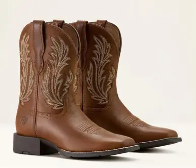 Ariat® Ladies' Sorrel Crunch Round Up Filly Square Toe Boots - Brands