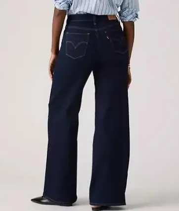 Levi's® Ladies' 318 Shaping Wide Leg Jeans in Darkest Sky