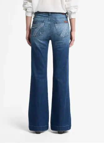 7 for All Mankind® Ladies' Tailorless Dojo Jeans in Lake Blue