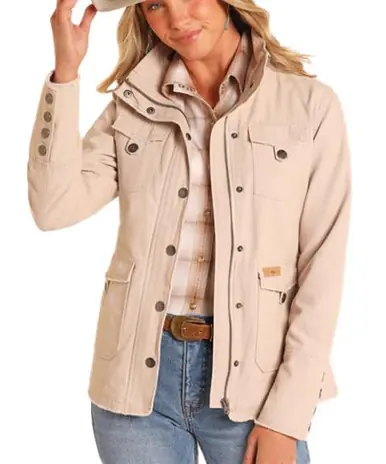 Panhandle Slim® Ladies' Beige Cotton Canvas Jacket - Brands