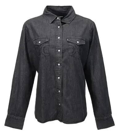 Hooey® Ladies' L/S Black Chambray Del Denim Snap Shirt