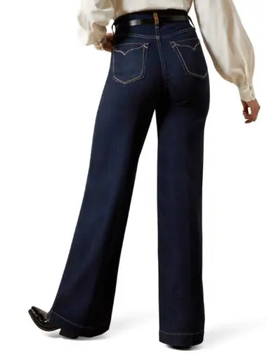Ariat® Ladies' UHR Veronica Wide Leg Jeans in Rinse - Brands