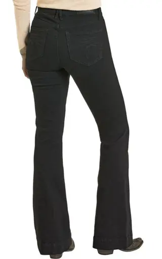 Rock & Roll Denim® Ladies' Black Bootstitch HR Trouser Jeans