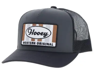 Hooey® Charcoal with Grey/White/Brown Patch Trucker Cap - Brands