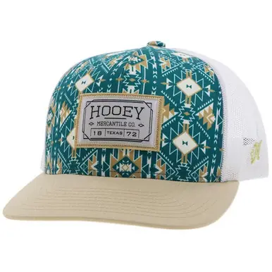 Hooey® Tan/White/Teal Aztec Doc Cap - Brands
